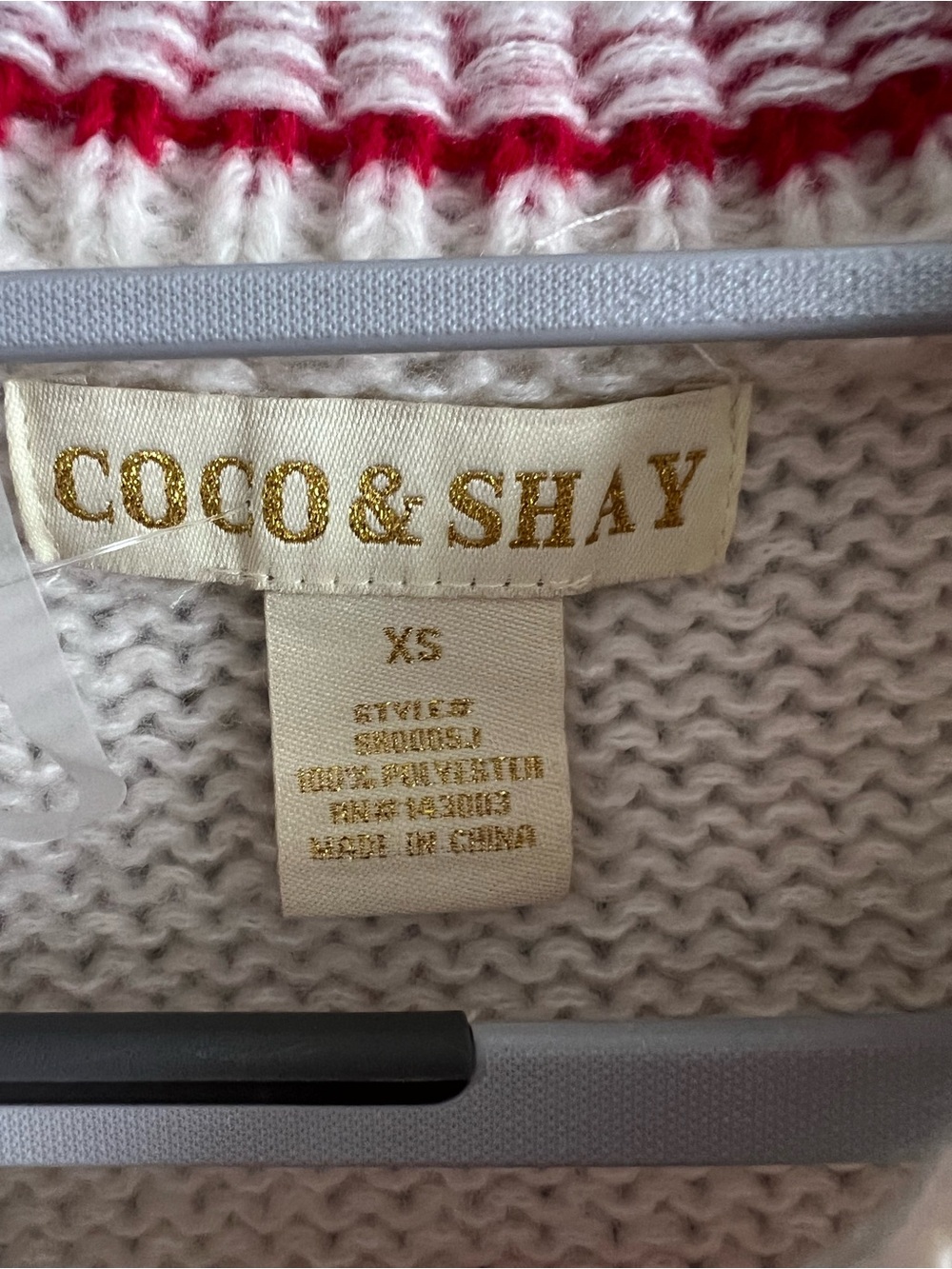Coco & Shay Cream & Red Lobster Knit Sweater - Picture 4 of 5